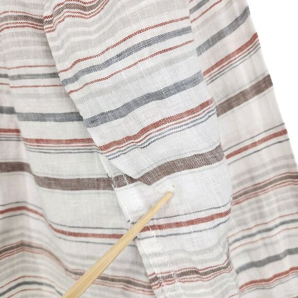 Garnet Hill Women's 100% Linen Button Shirt Tunic Medium Beach Resort Lagenlook - Picture 4 of 10